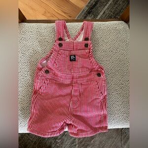 OshKosh B'gosh Red and White Striped Overalls